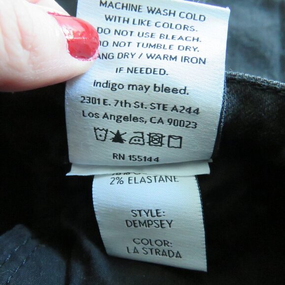 BOYISH Dempsey High Rise Jeans in La Strada Black - Size 24 - Picture 13 of 13